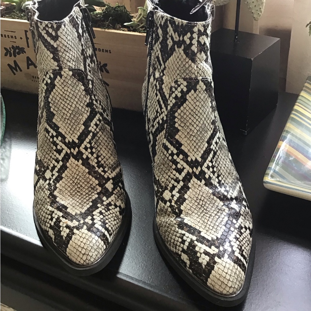 Snake Print Booties